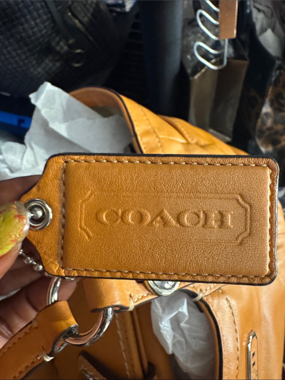 Coach Cognac Leather Tote with Matching Wallet - Picture 13 of 13